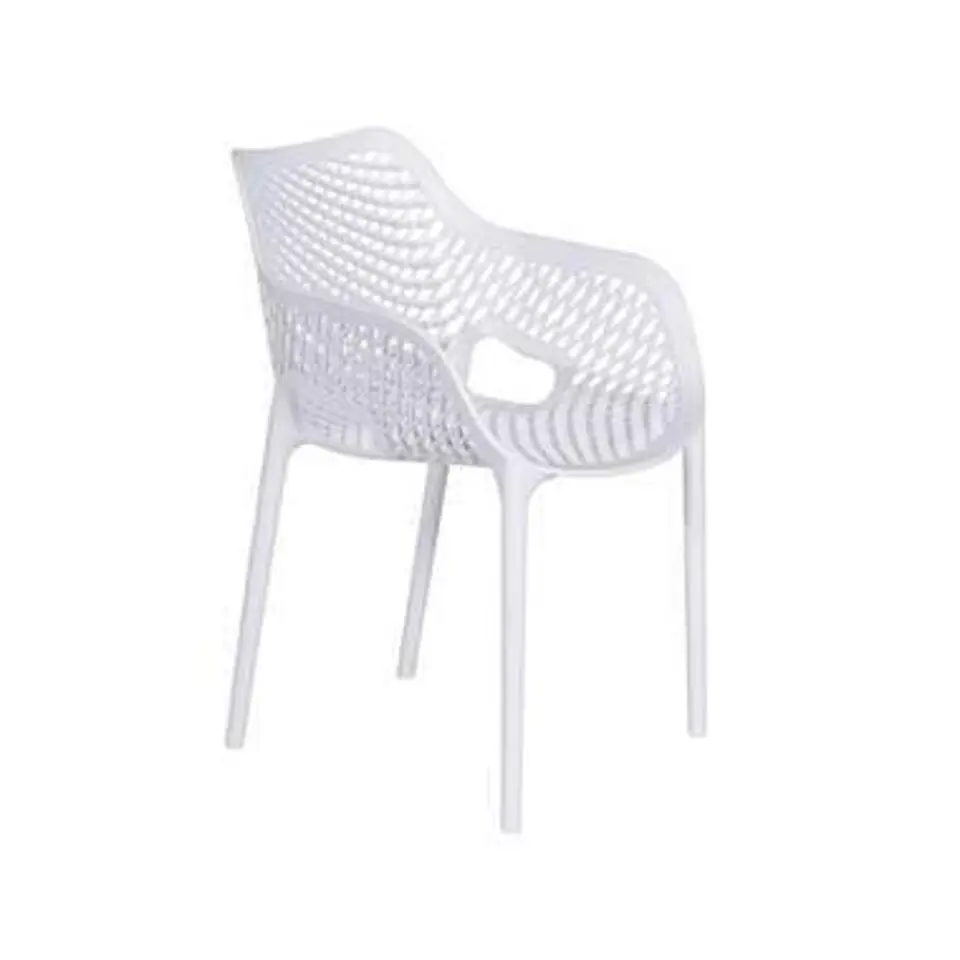 Garden Impressions Air XL kunststof tuinstoel wit - set van 2 stuks