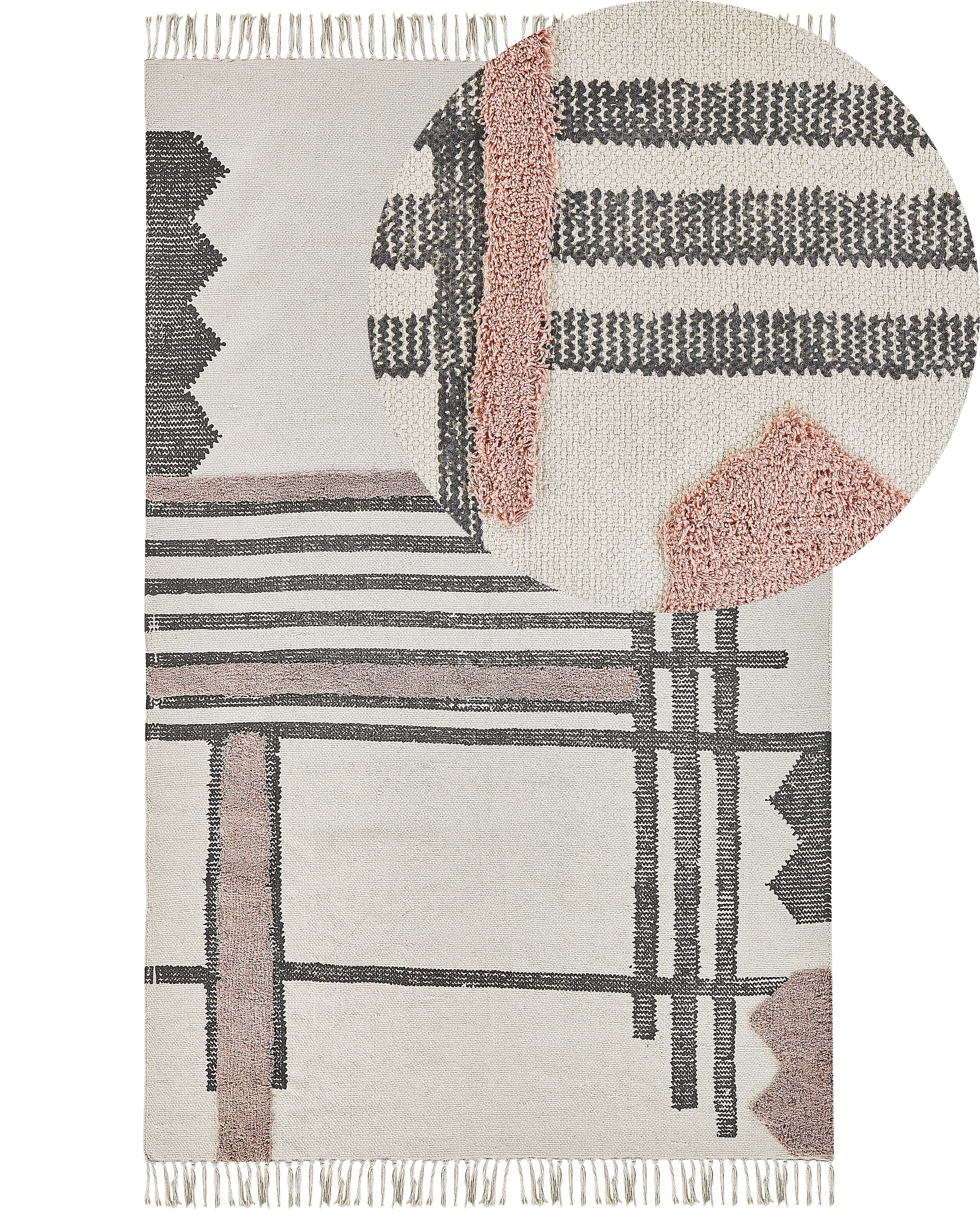 Rug MURADIYE Beige 140 x 200 cm Cotton