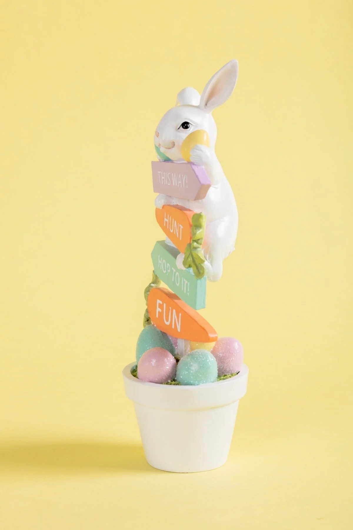 Colourful Easter Bunny Plaque Ornament