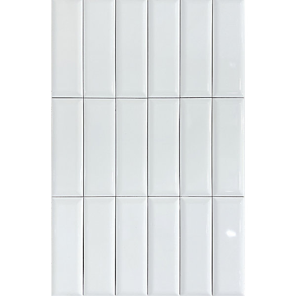Mini Brick Ikon Pillow White Série Revêtement Porcelaine Premium 5x15cm
