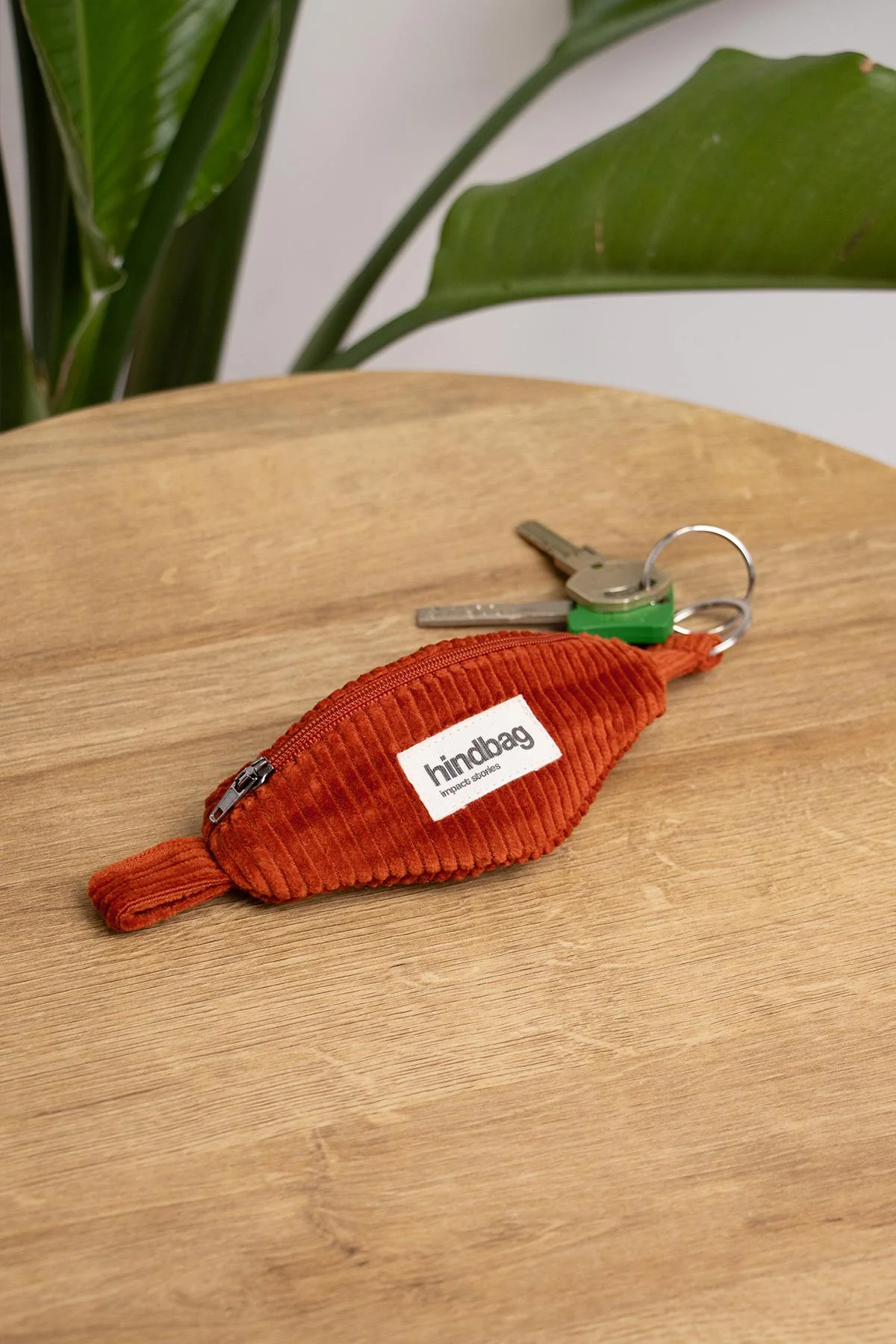 Porte-clés banane Côme Velours Brique