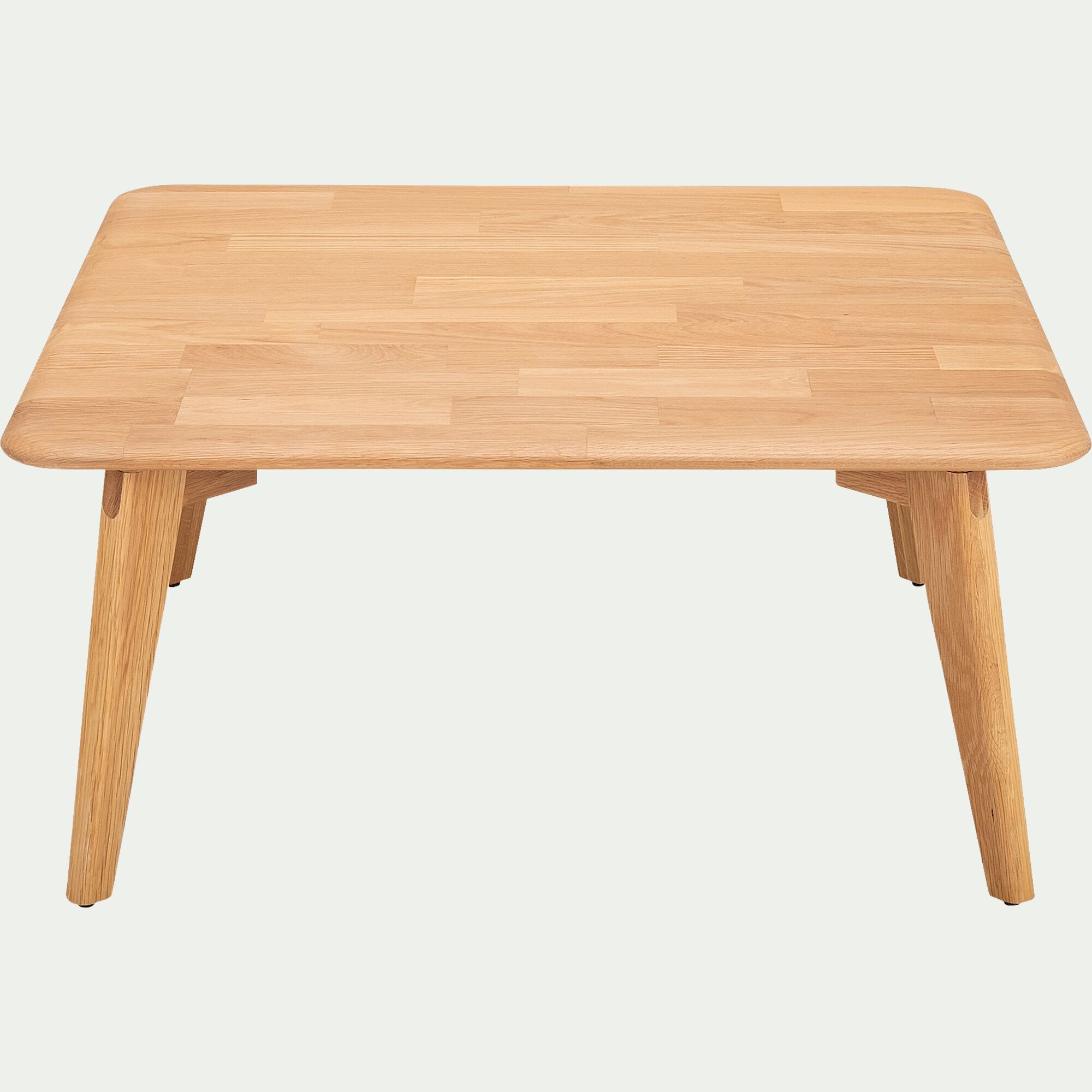 LAGOS - Table basse carrée en chêne massif - bois clair L75xl75xH35cm