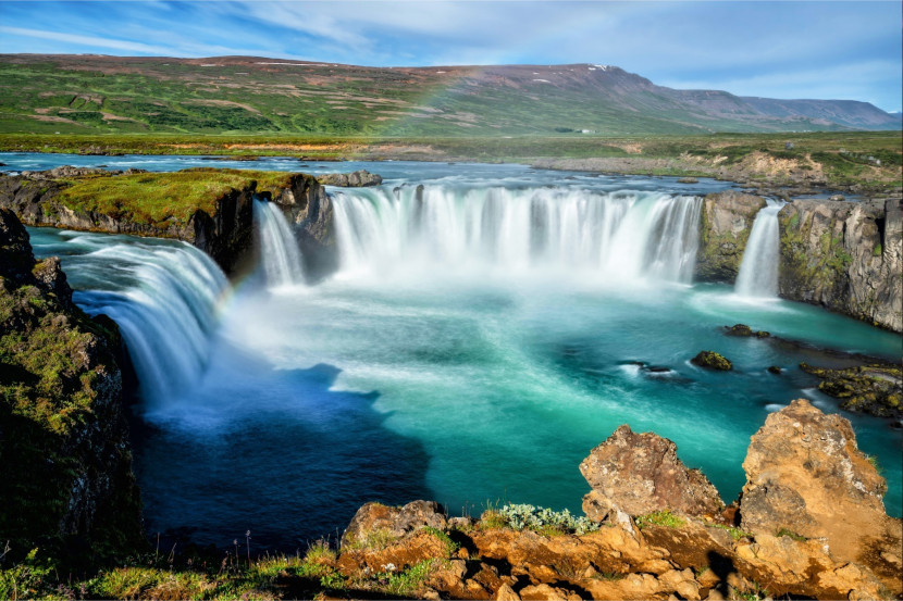 Fototapeta Wodospad GODAFOSS Pejzaż 3D 90x60cm