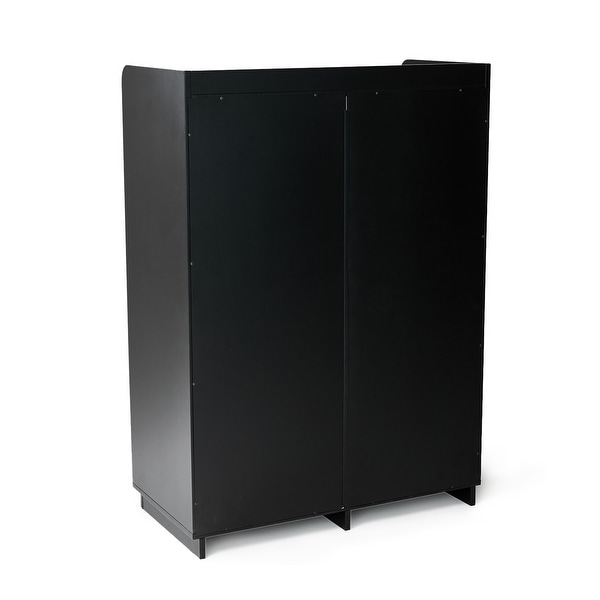 Glitzhome 44.00"H Modern Wine Cabinet Bar Storage Sideboard