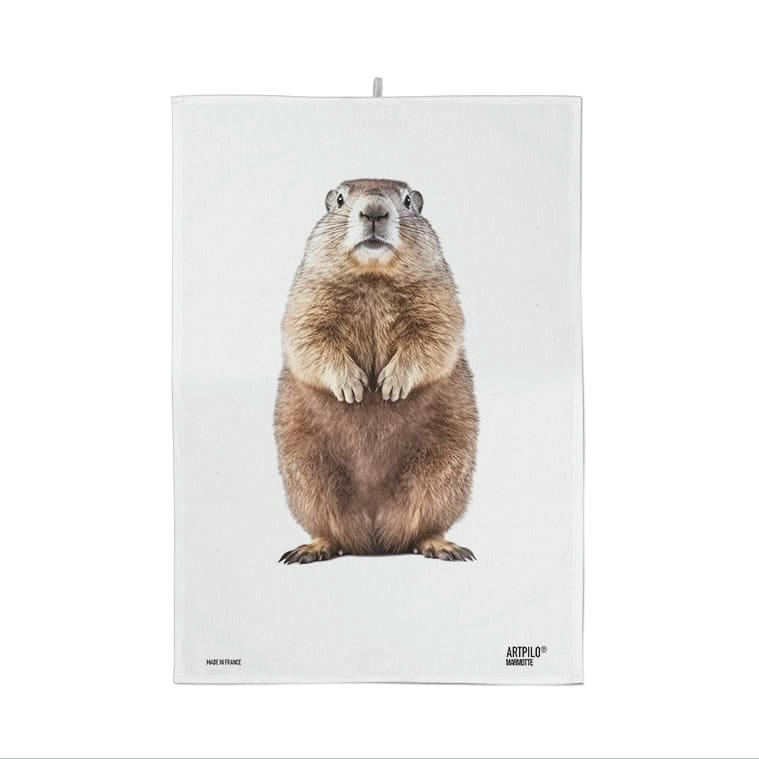 - Torchon style montagne 100% coton blanc