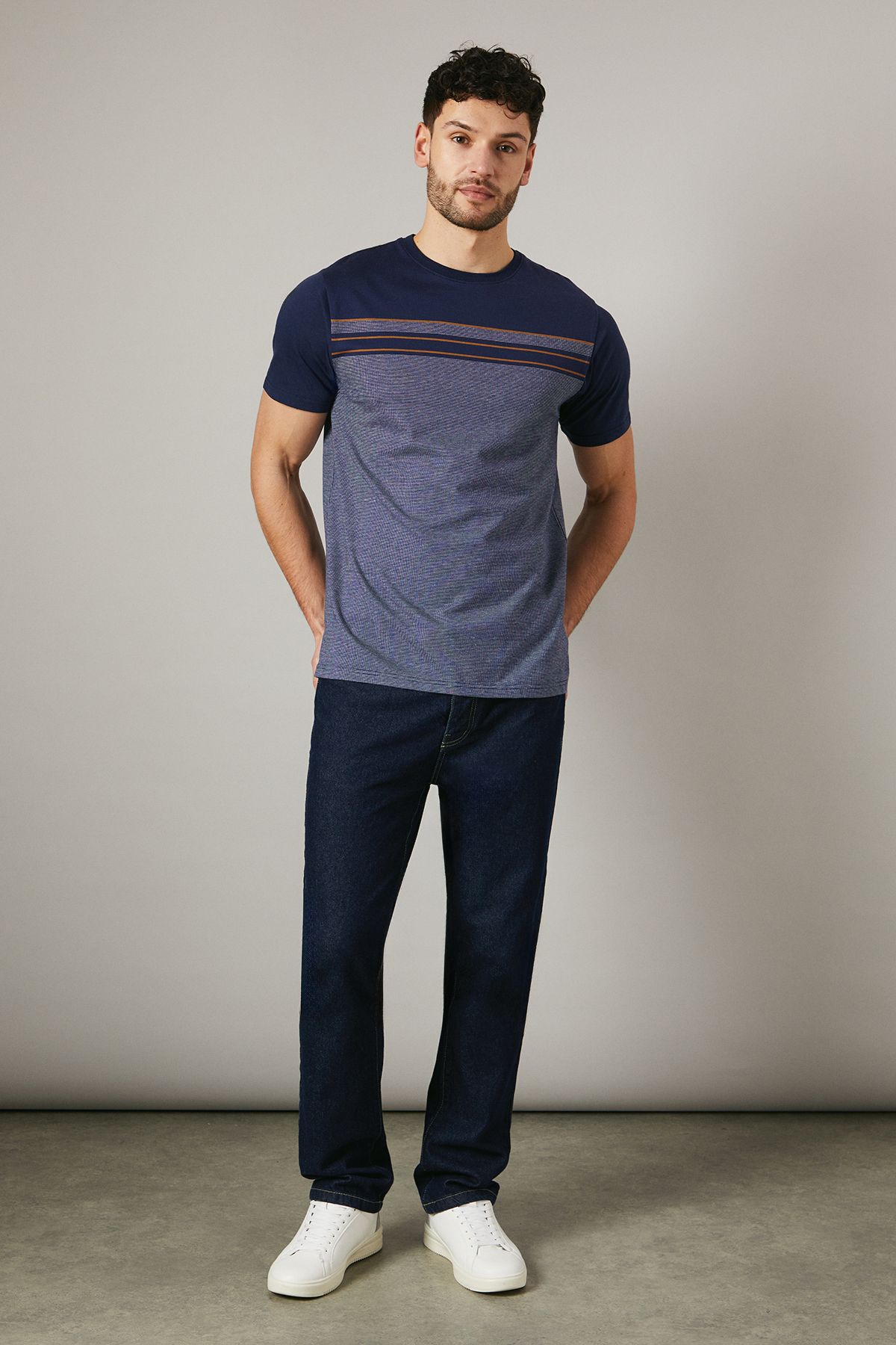 Maine Navy Chicago Stripe T-shirt