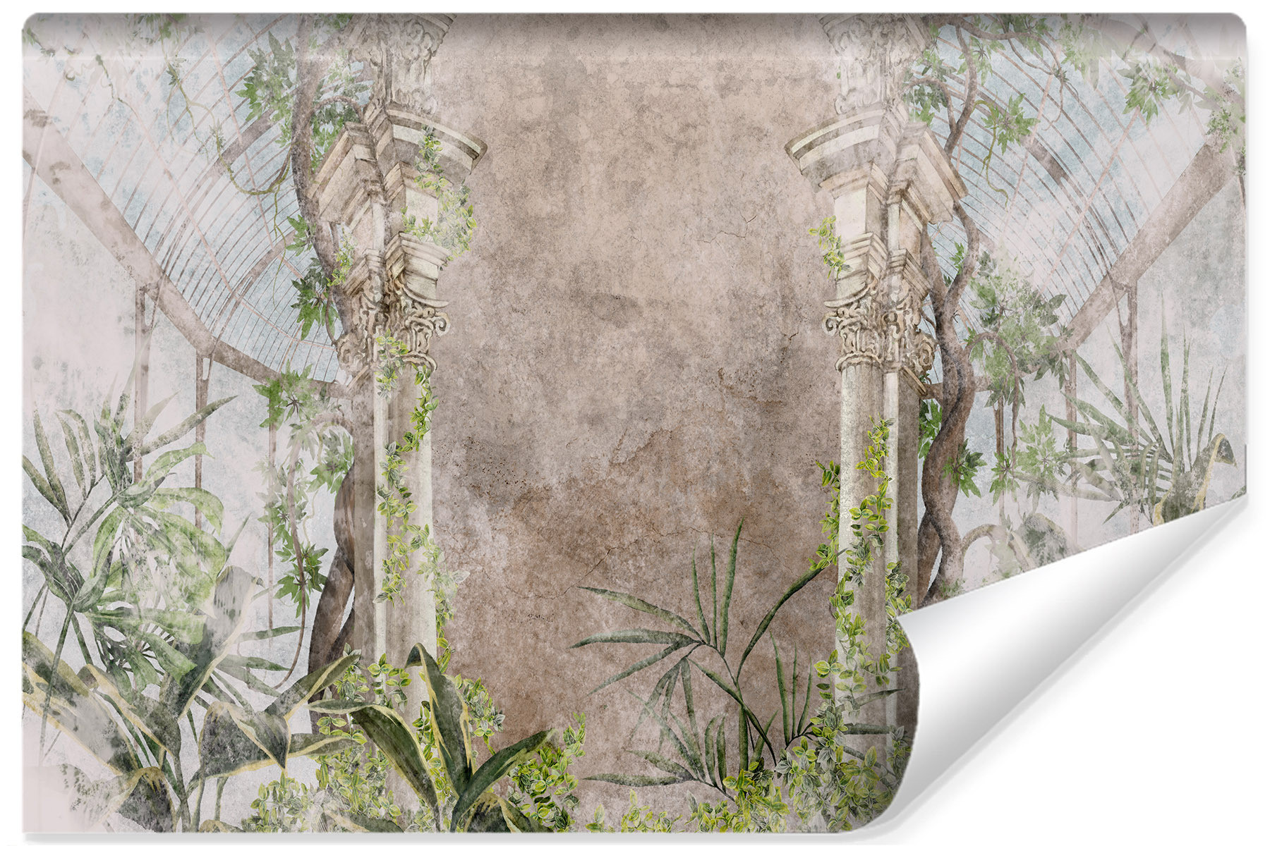 Fototapeta Kolumny ROŚLINY Beton Vintage 90x60cm