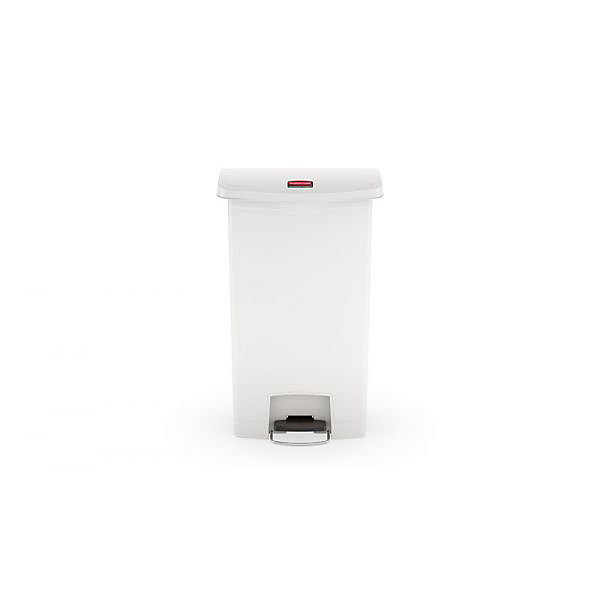 Collecteur déchets à pédale Slim Jim 30 litres - Blanc