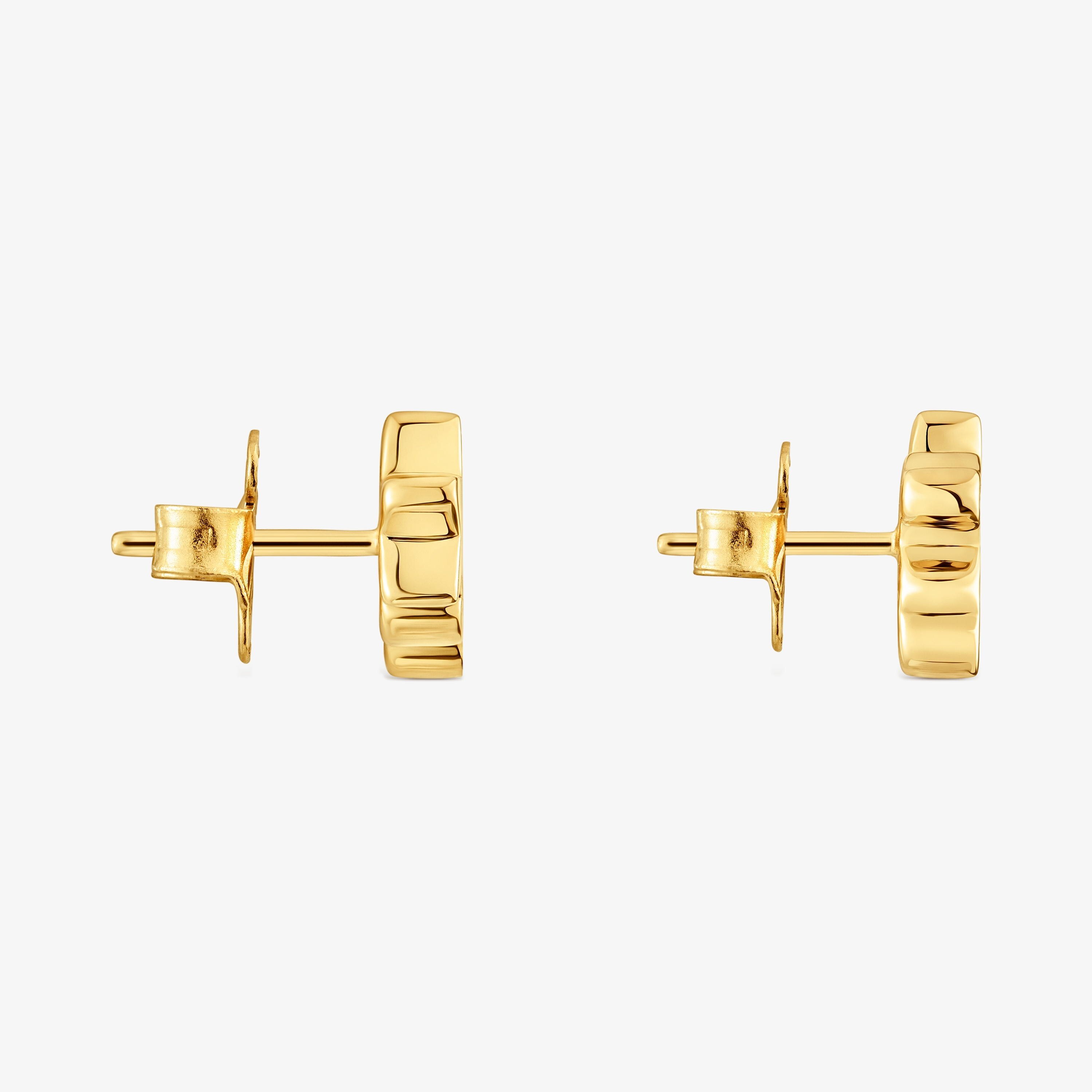 Pendientes trepadores con baño de oro 18 kt sobre plata y diamantes TOUS 1950