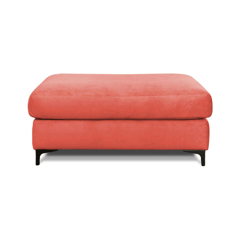 - Pouf salon velours rose