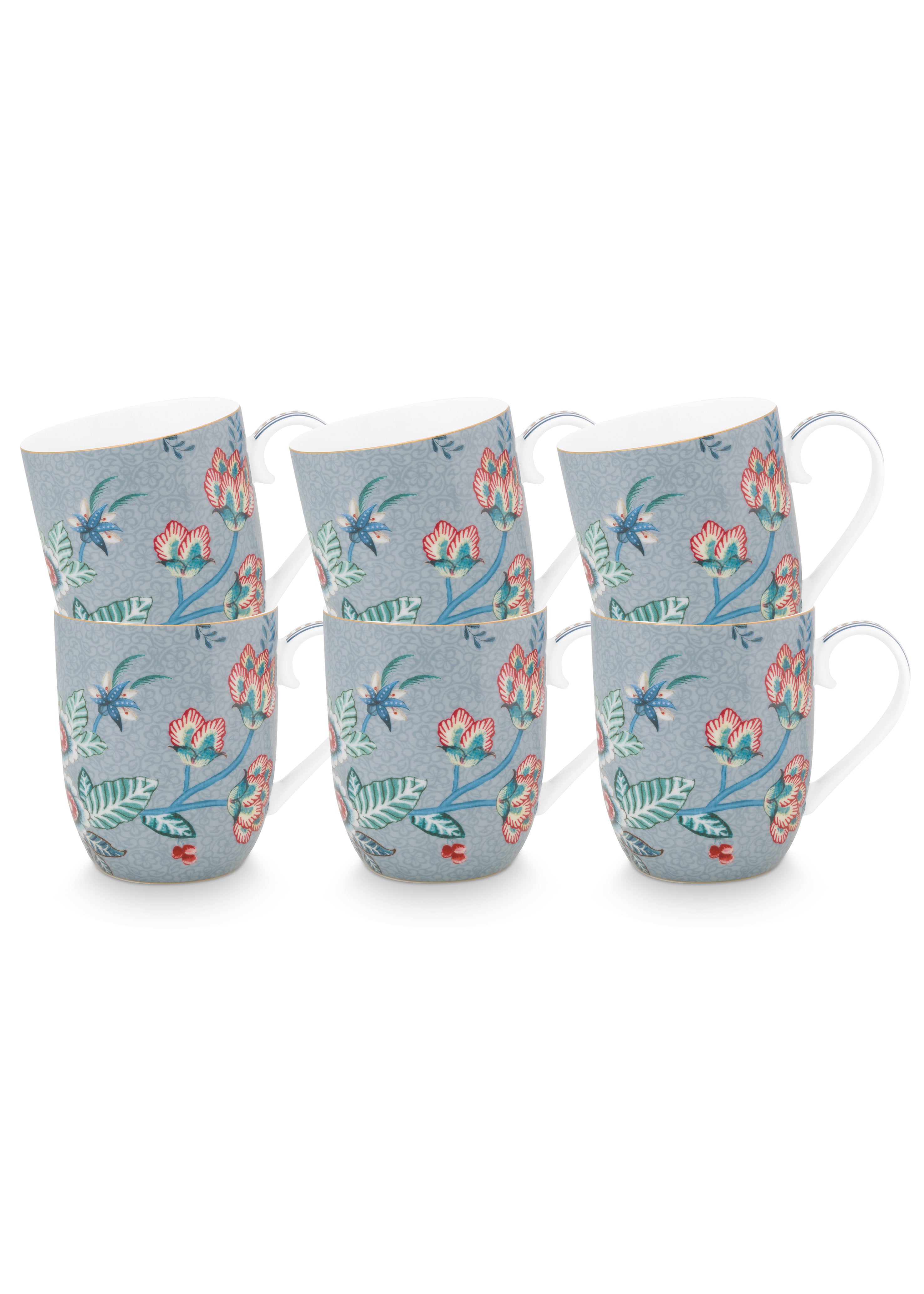 Pip Studio - Flower Festival Mokken - Servies set van 6 - 200ml