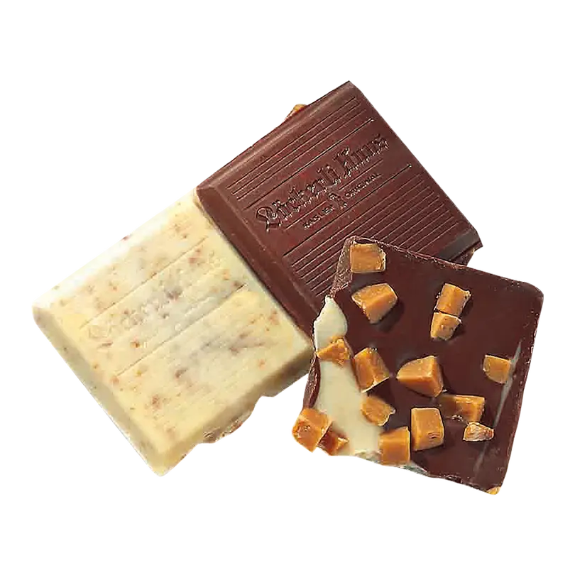 Basler Läckerli Chocolat au caramel noir et blanc