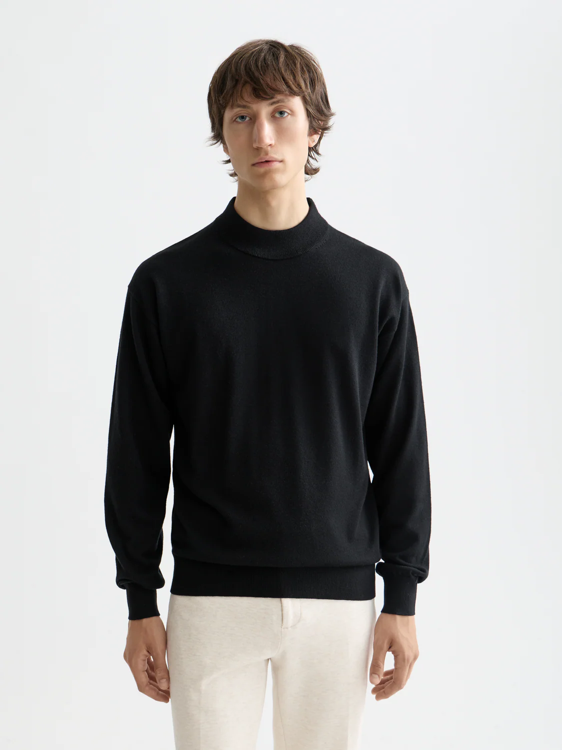 Essentials — Drop Shoulder Mock Neck Pullover