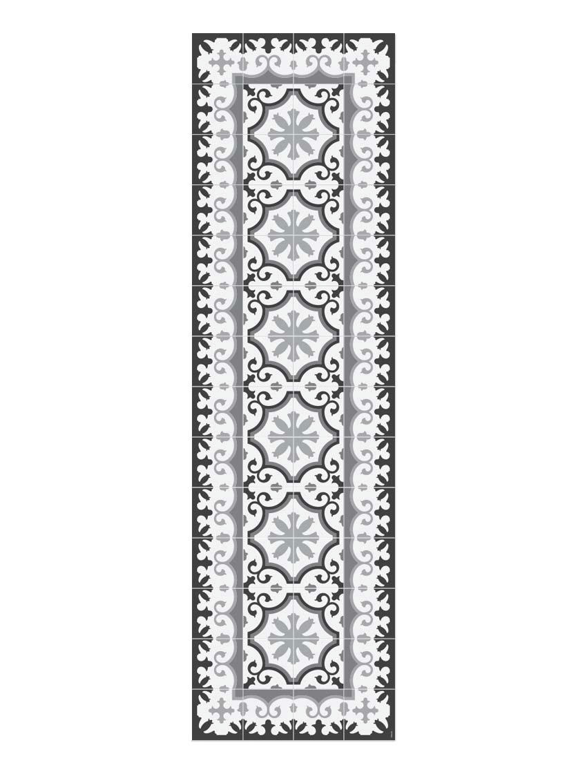 BARCELONE - Tapis en vinyle Avenir gris 80x280