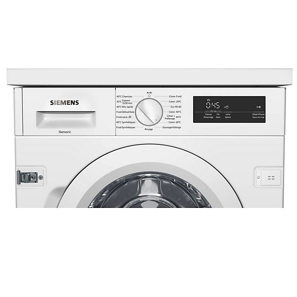 Lave-linge intégrable 7kg 1200 tours/min Siemens WI12W348FF iq500