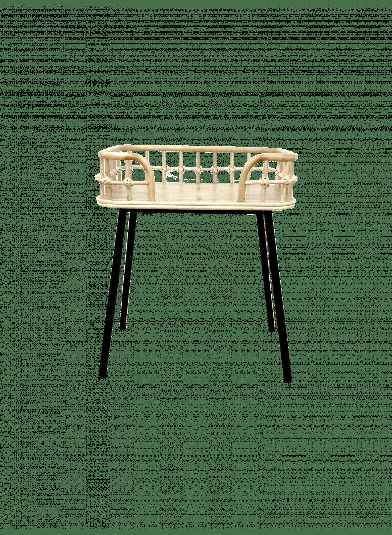 JAVA - Chevet en rotin naturel et métal