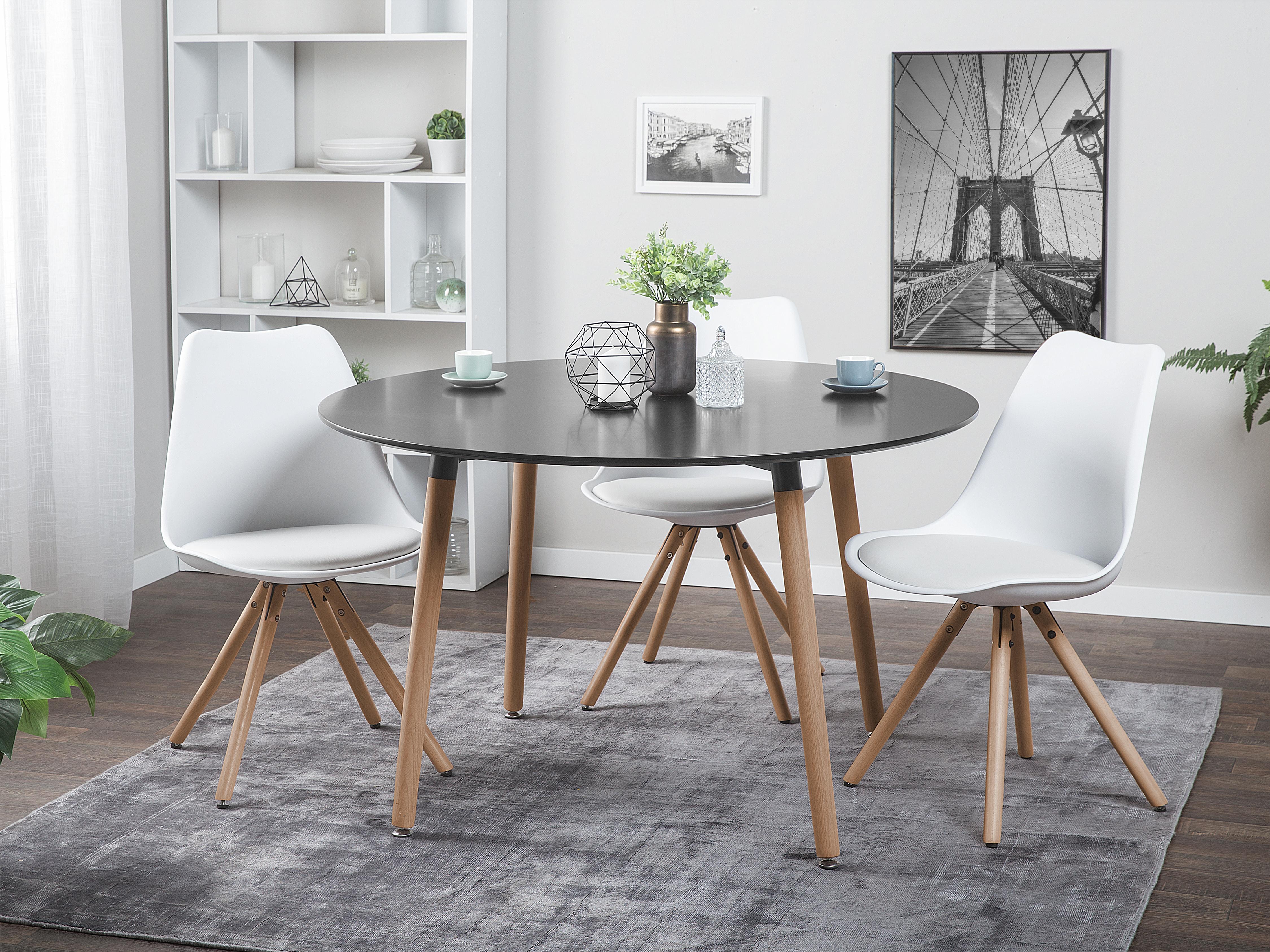 Dining Table BOVIO Black 120 cm 120 cm