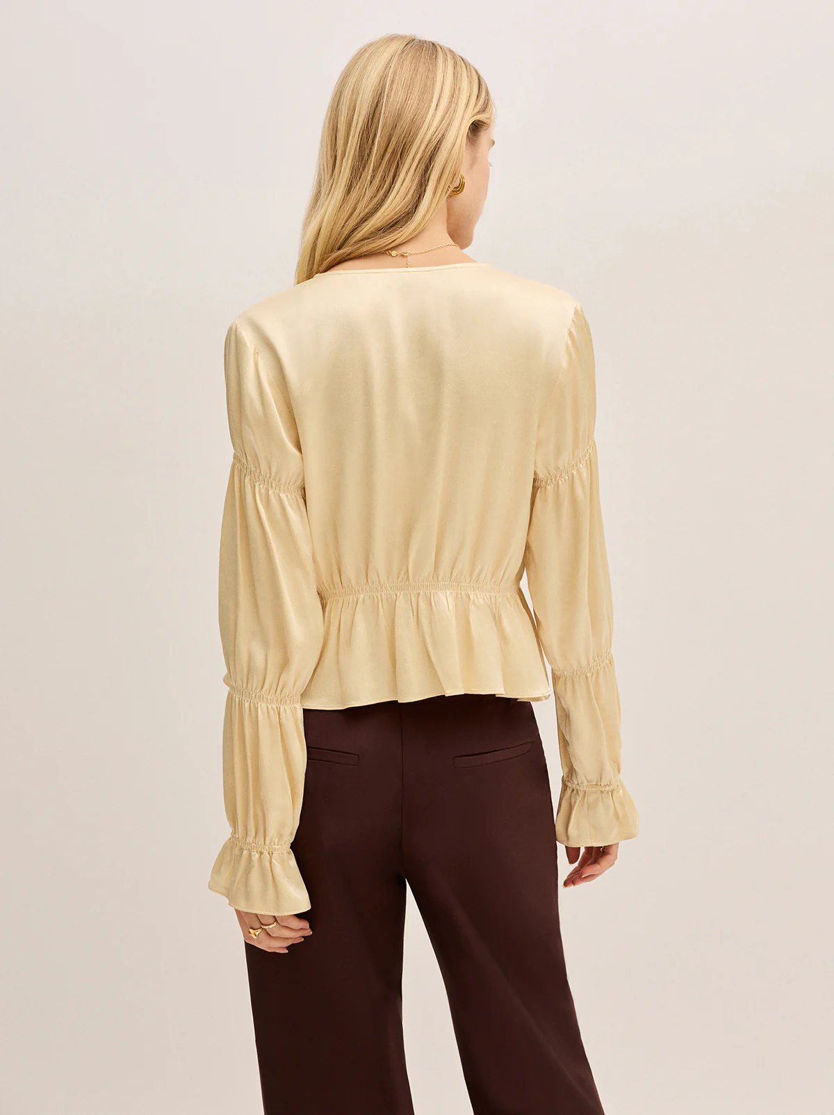 Maia Butter Yellow Satin Top