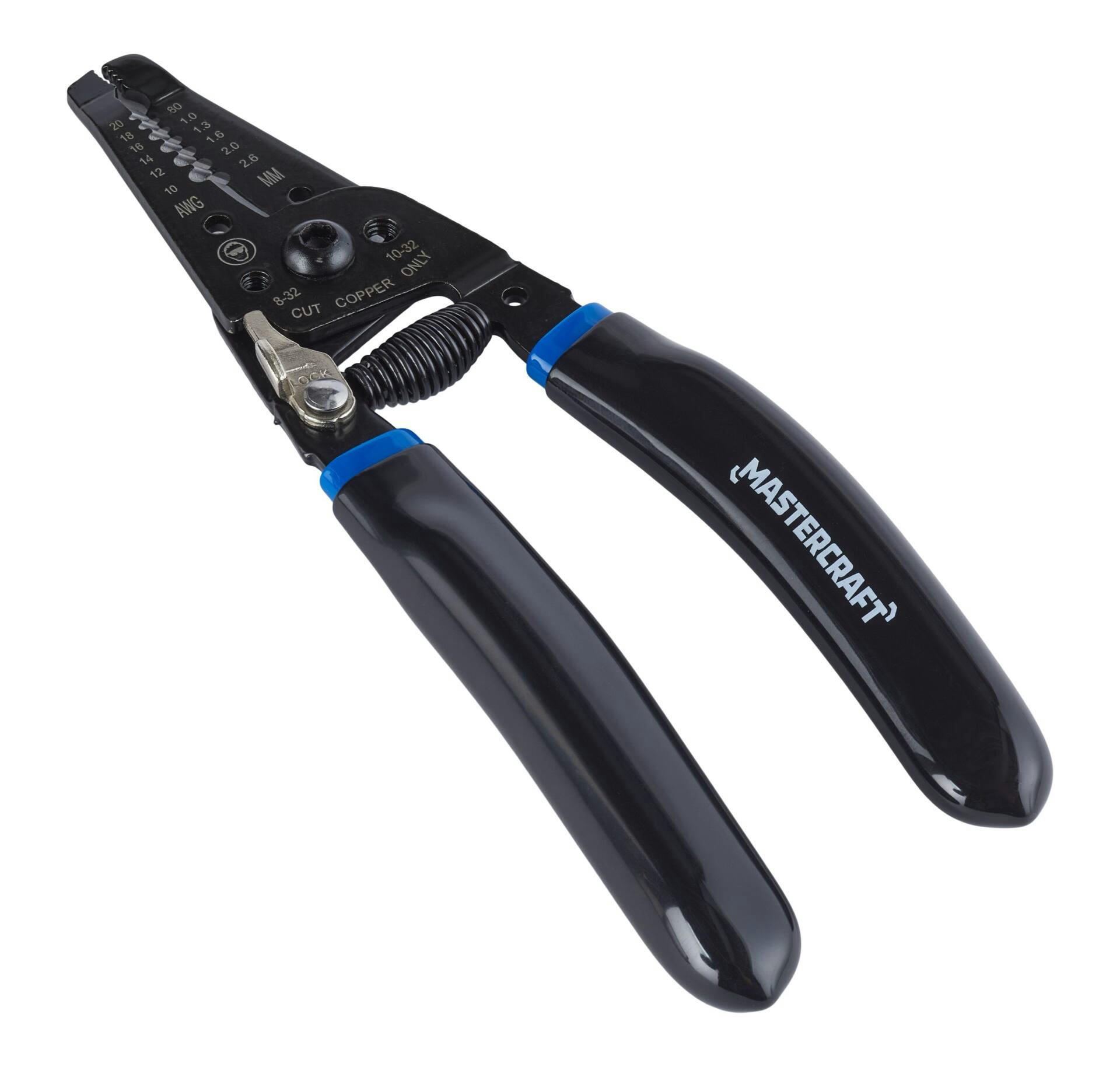 Mastercraft 10-22 Gauge Wire Stripper, Comfort Grip Handles, High Carbon Heat Treated Steel