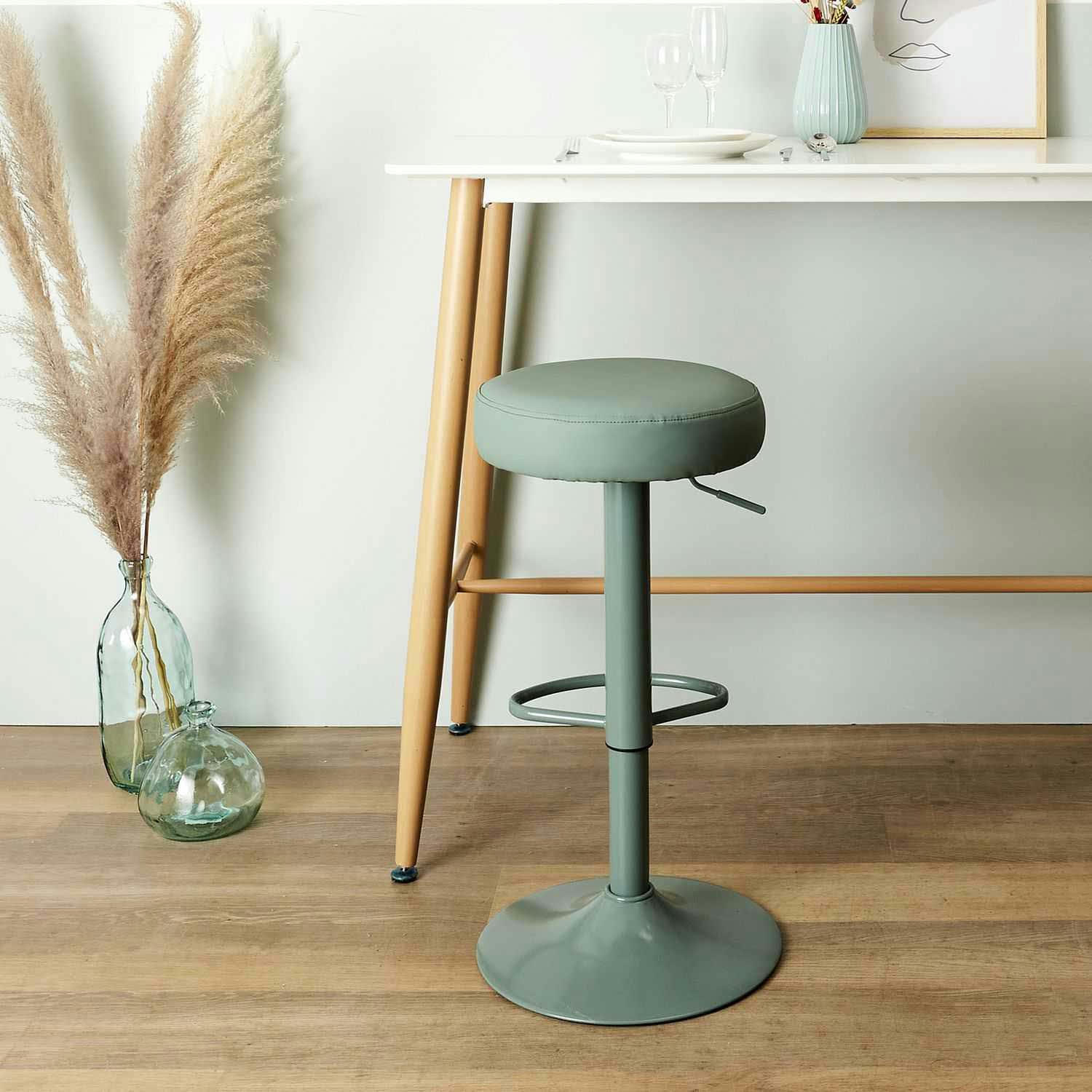 - Tabouret de bar hauteur réglable mumford (lot de 2) vert