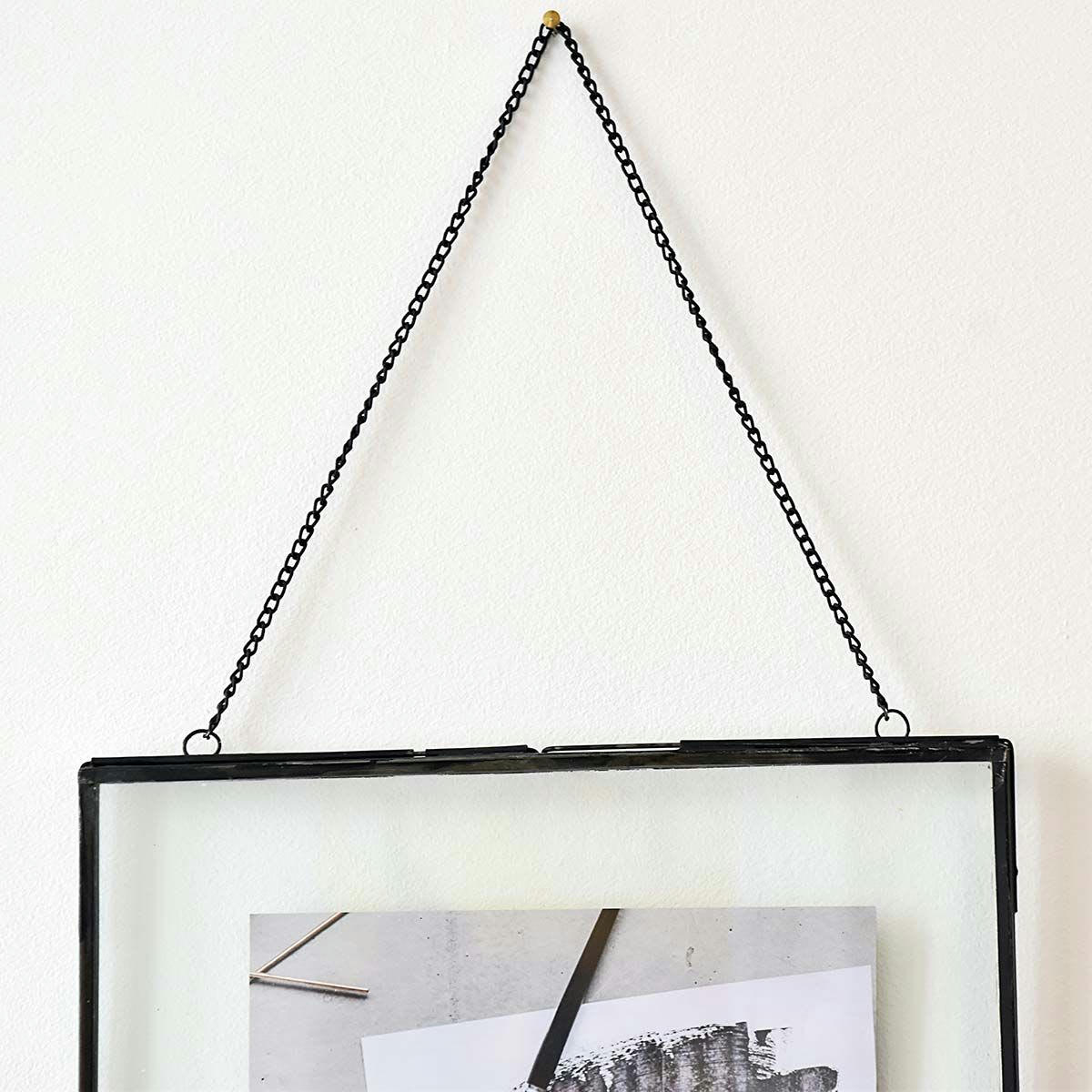 MIRA - Cadre photo vertical avec chaîne en verre