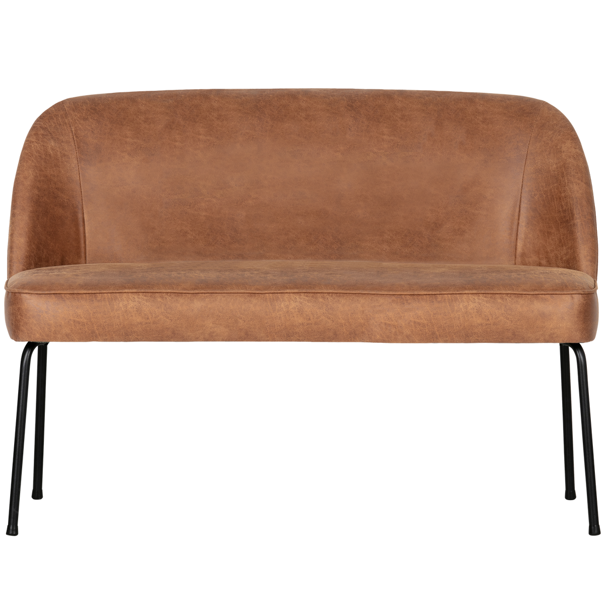 WOOOD eetbank Vogue- Leer - Cognac - 83x120x59