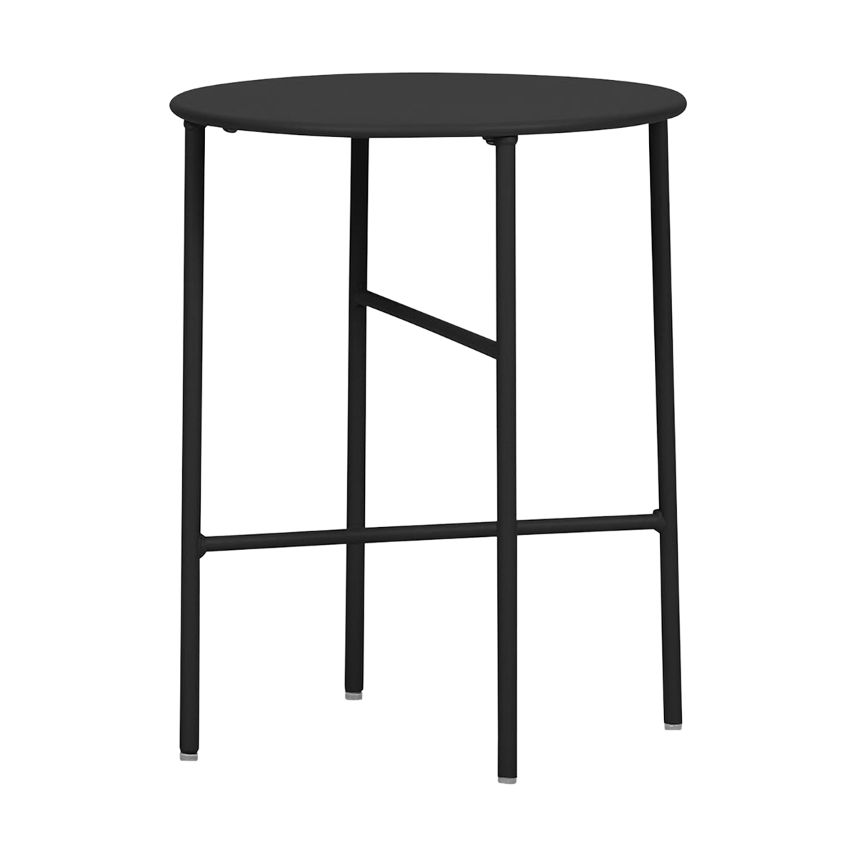 Lisomme Mila metalen tuin bijzettafel zwart - Ø 40 cm