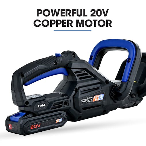 NNEMB HH4 20V Cordless Electric Hedge Trimmer Kit, with Lithium Battery and Fast Charger