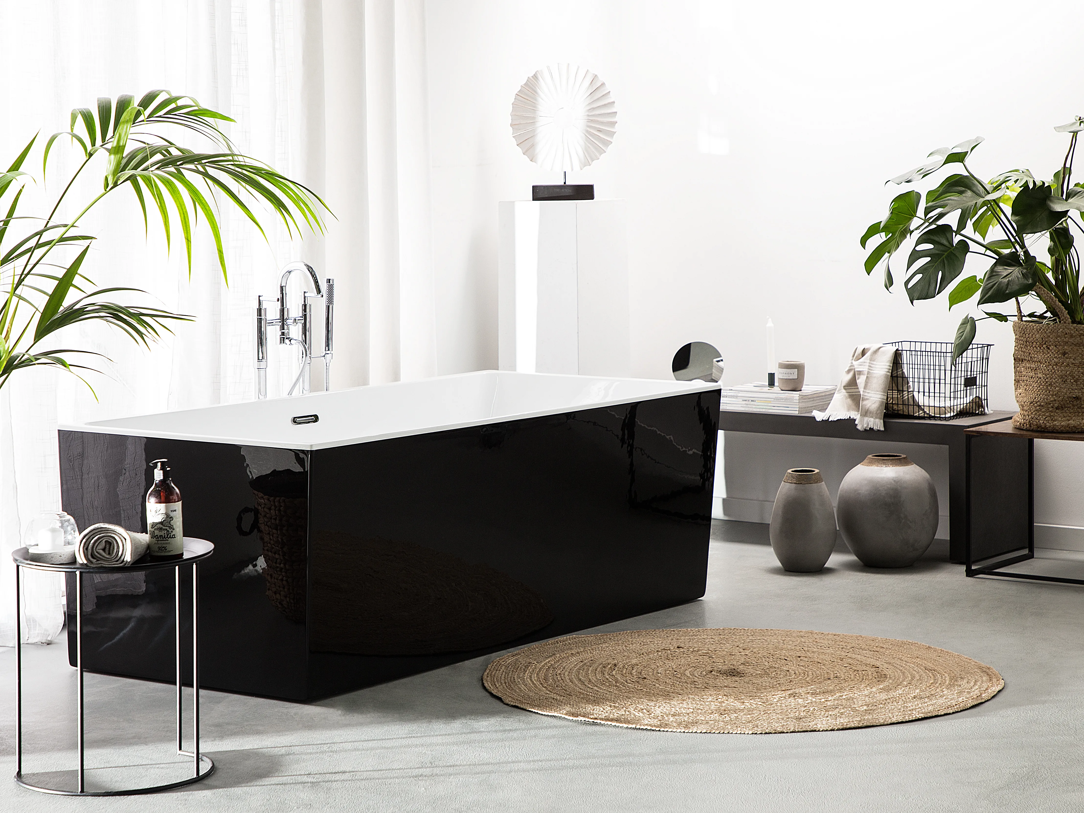 Freestanding Bathtub RIOS 1700 x 800 mm Black