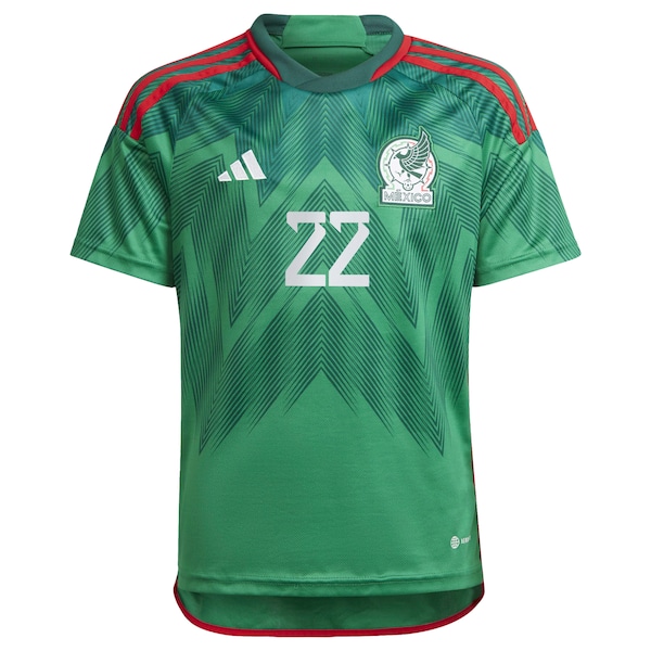 Hirving Lozano Mexico National Team adidas Youth 2022/23 Home Replica Jersey - Green