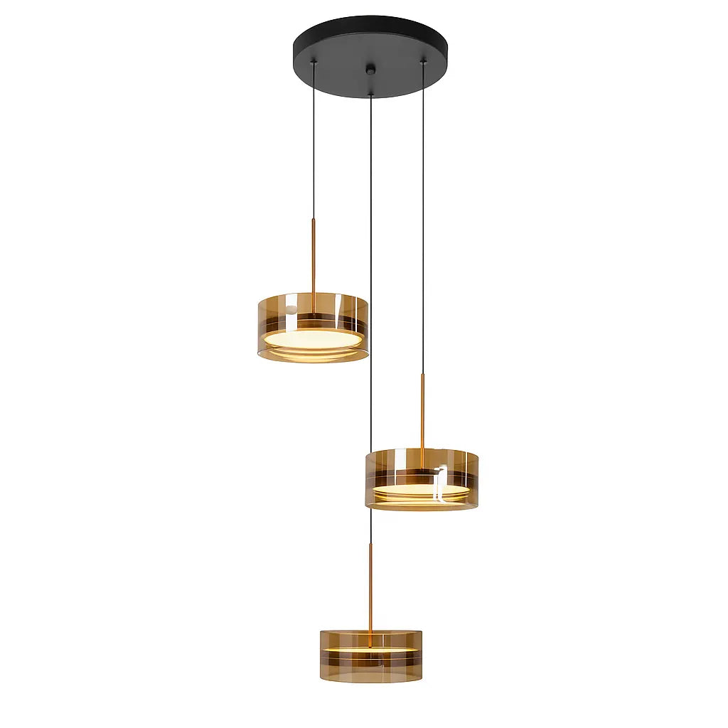 Highlight hanglamp Enzo - 3 lichts - 40 x 160  cm - zwart