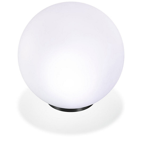Boule solaire étanche 30cm, lumière blanche ou multicolore. 3 usages : flottante, posée, plantée