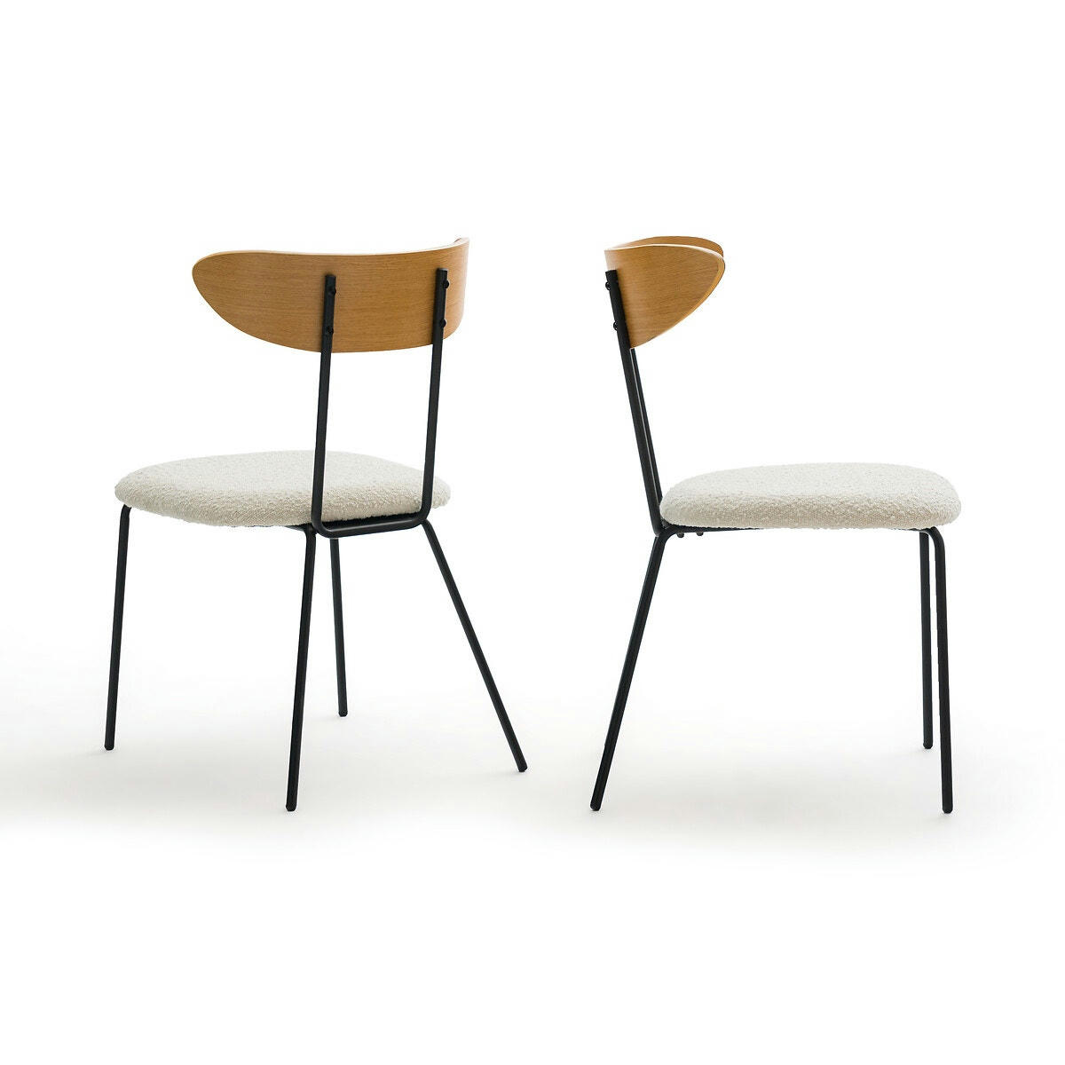 Lot de 2 chaises bouclette, Brooklyn