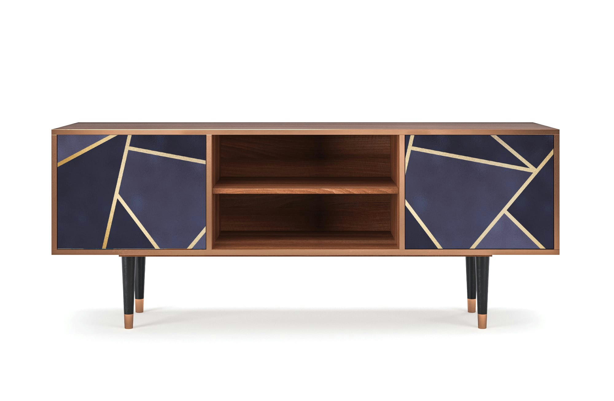 THE AMETHYST - Meuble TV  bleu 2 portes L 170 cm