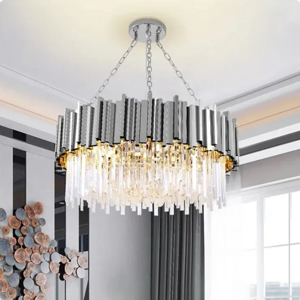 Lampa sufitowa plafon kryształowa APP1480-1C Chrom