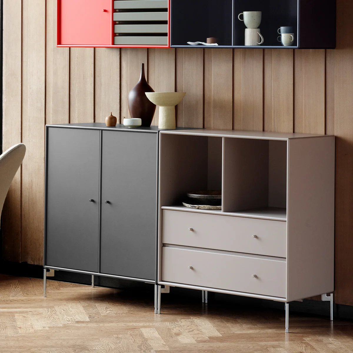 Montana - Cover Schrank mit Beinen, snow / new white