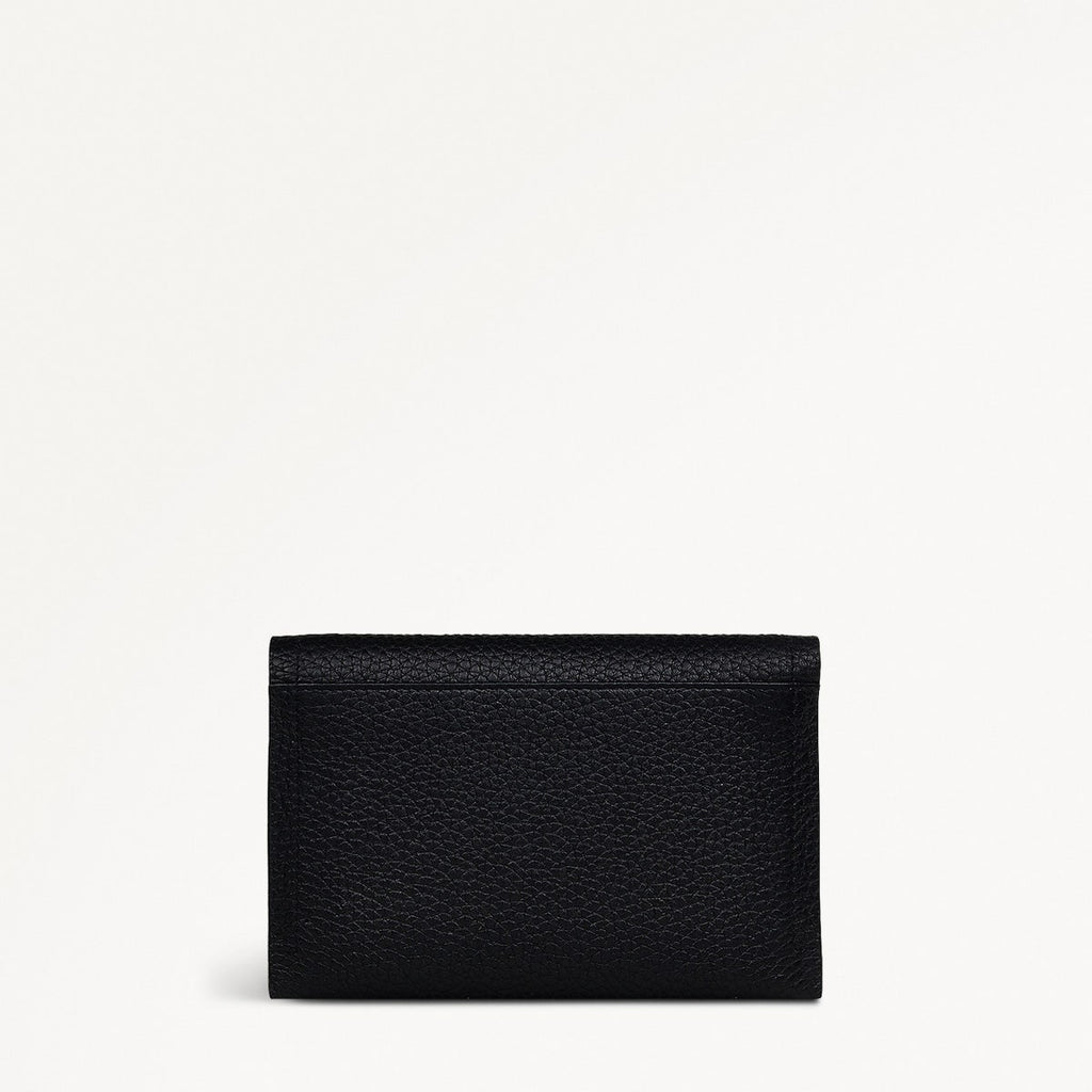 OAK STREET MEDIUM FLAPOVER PURSE BLACK