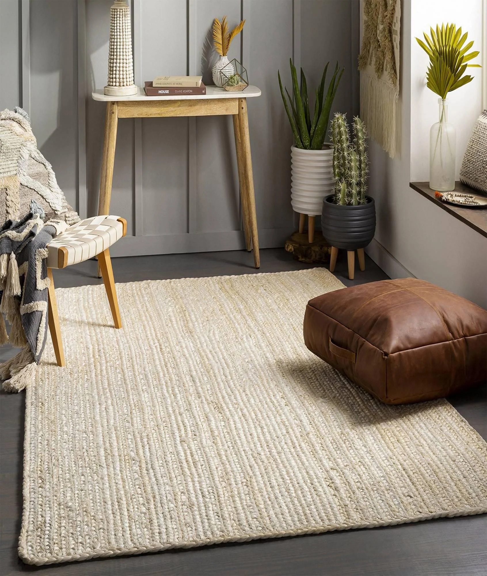 Vloerkleed Madison handgemaakt jute