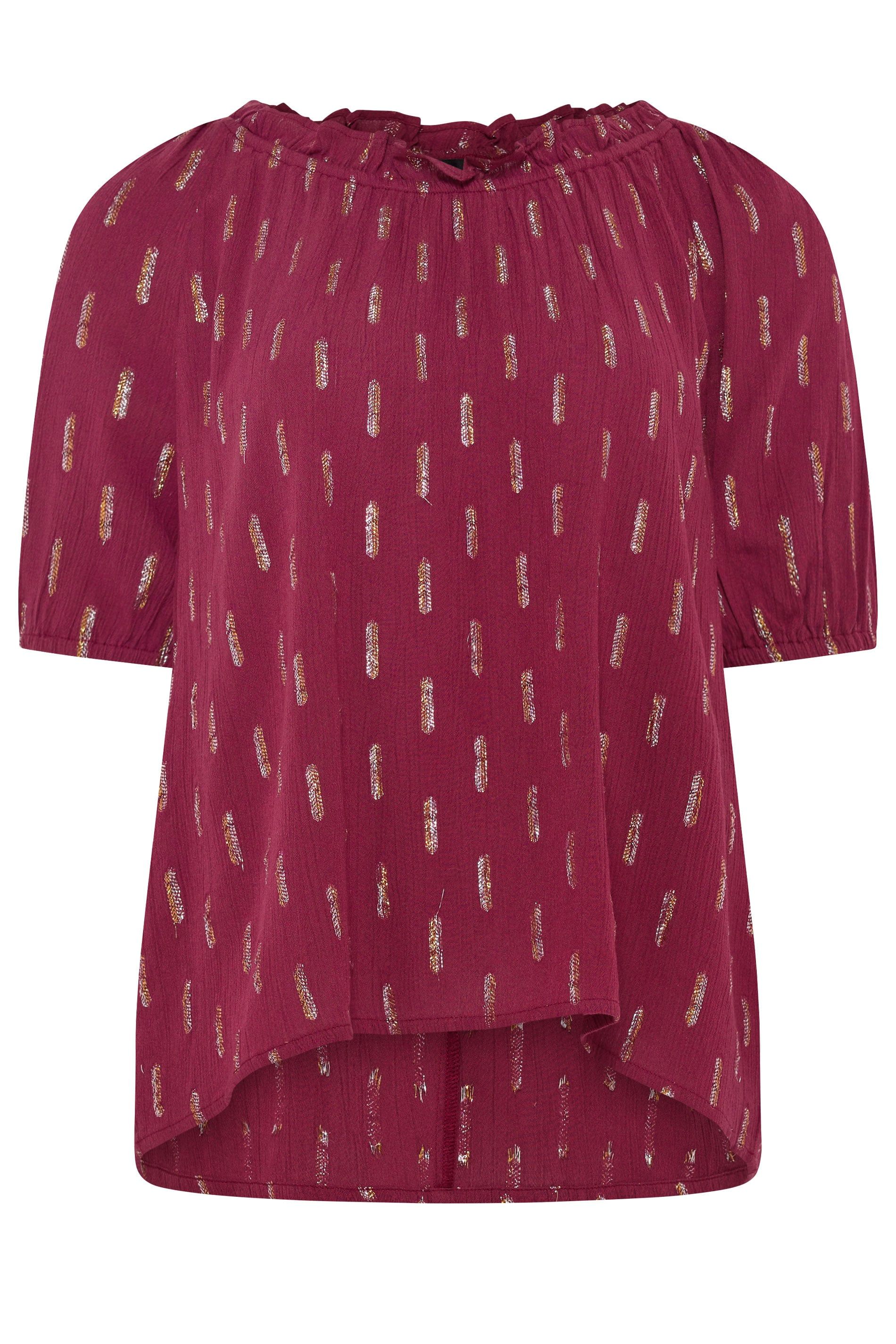M&Co Foil Detail Blouse