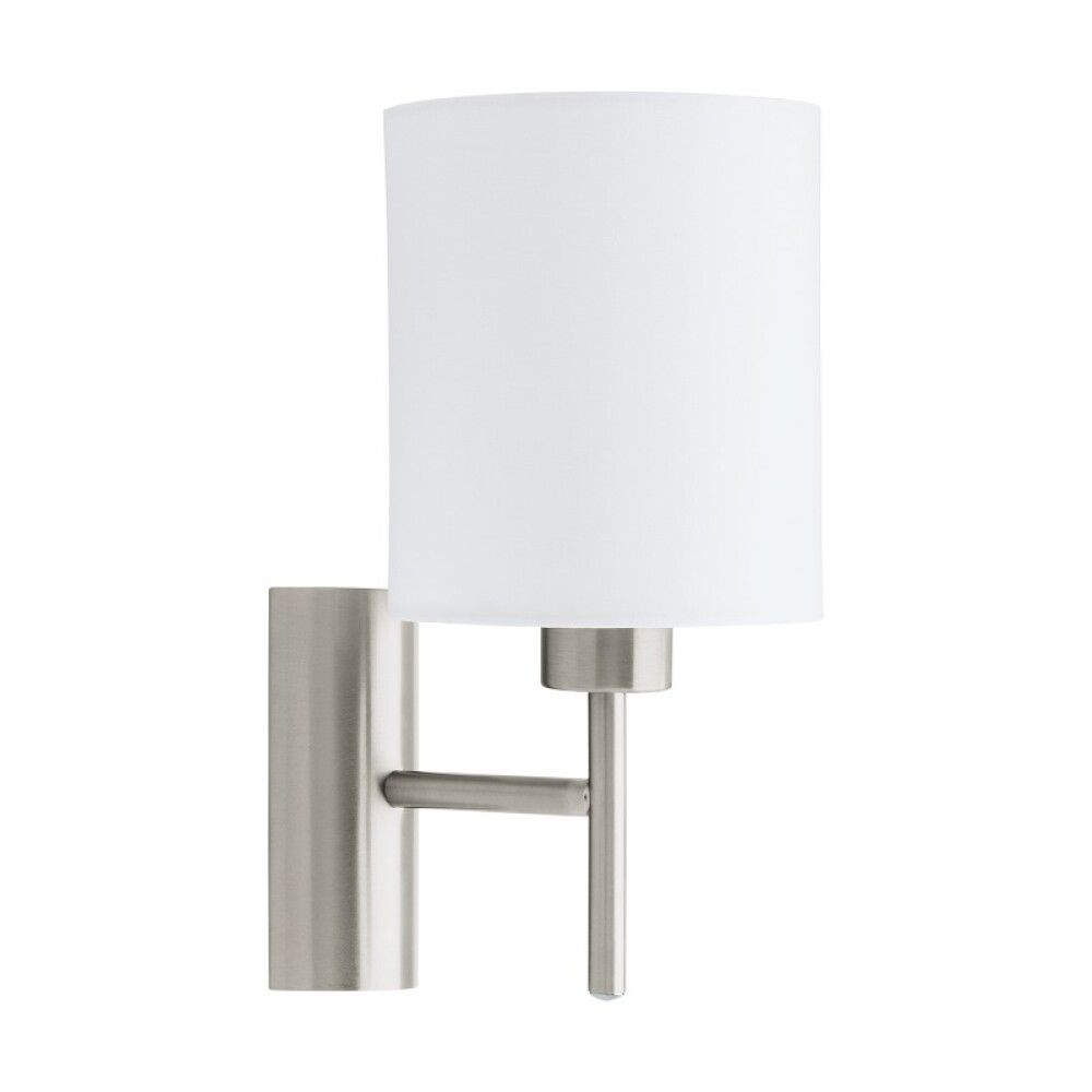 VEGGLAMPE EGLO PASTERI E27 M/BRYTER HVIT