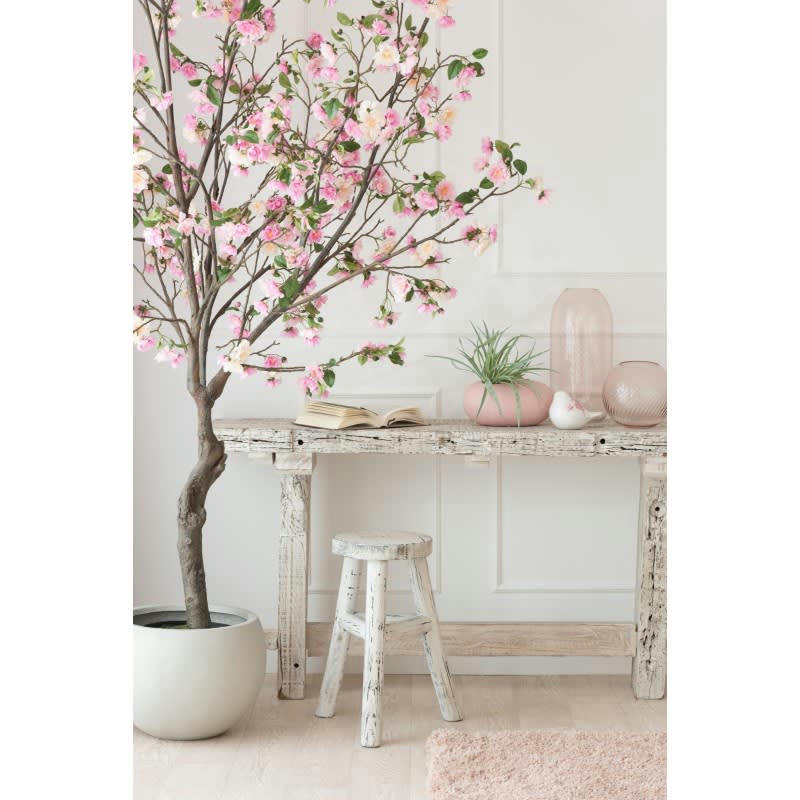 PASTEL - Vase ovale en céramique rose pastel H13cm