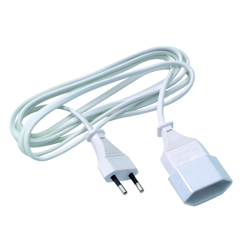Rallonge 2 x 0,75 PVC blanche 2 m PROFILE