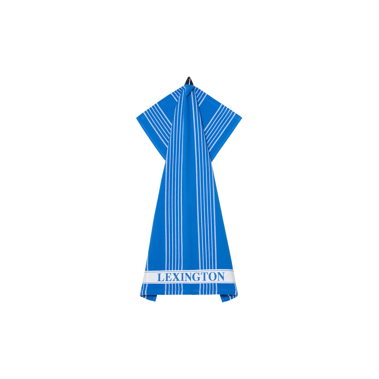 Striped Organic Cotton Terry Kitchen Towel, blue/white