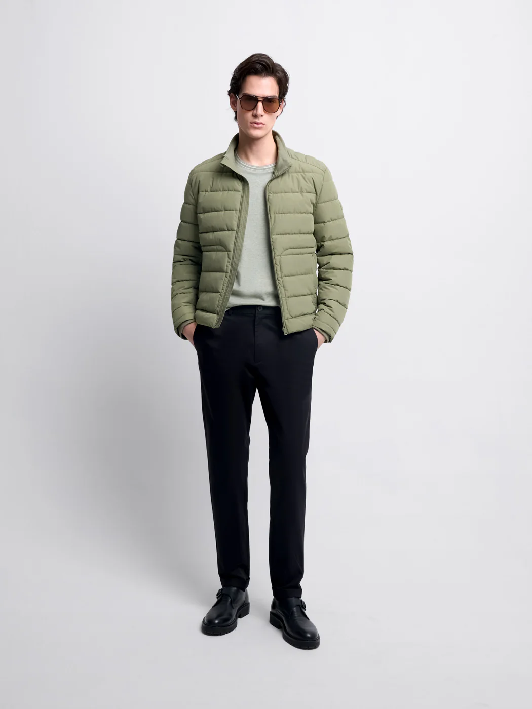 Chino en coton mélangé