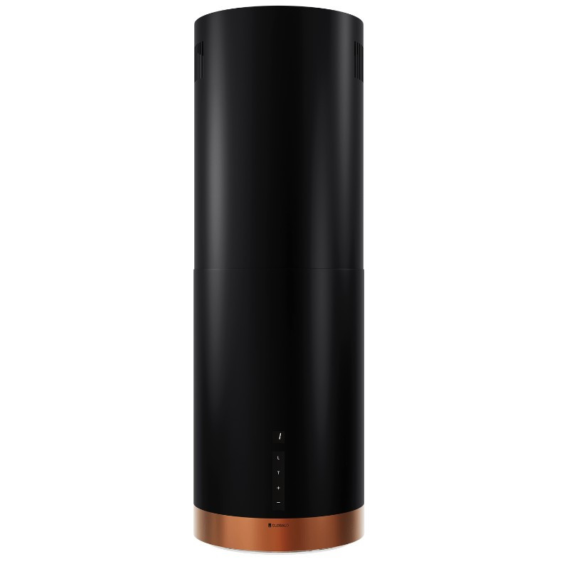 Okap wyspowy GLOBALO Heweno Isola 39.2 BL/Copper Mat Ring