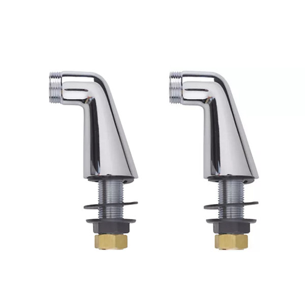 Mitigeur baignoire thermostatique DURAVIT Wave chromé brillant avec colonnettes