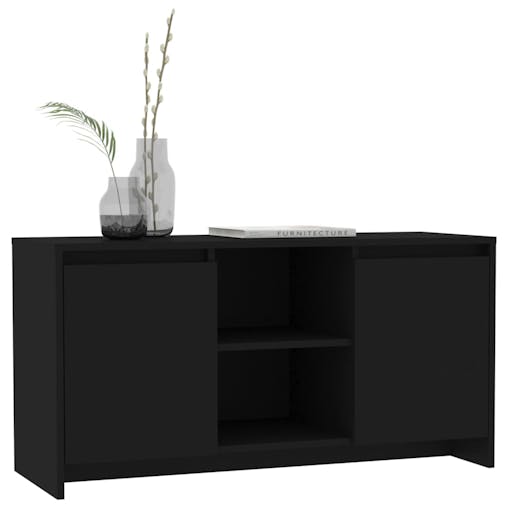 NNEVL TV Cabinet Black 102x37.5x52.5 cm Chipboard