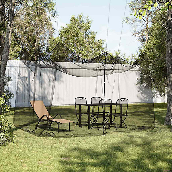 Moustiquaire d'extérieur 220 mailles noire 300 x 300 x 250 cm vidaXL