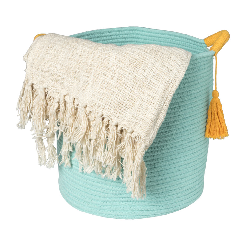 Mand colors hoog - blauw/oranje - &Oslash;34x34 cm