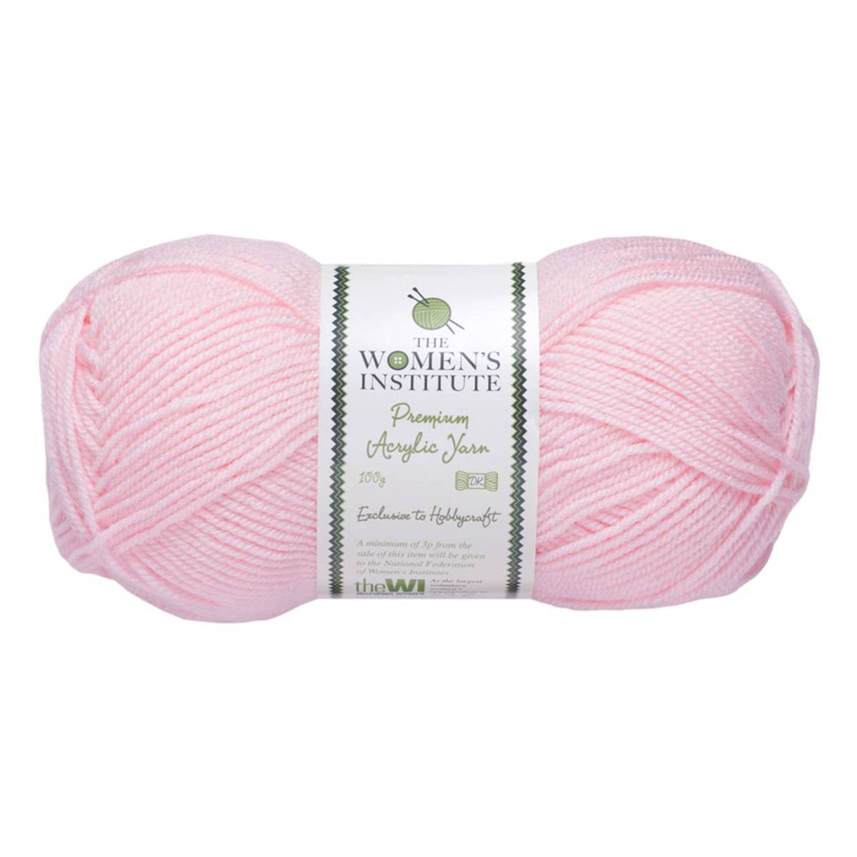 Women's Institute Light Pink Premium Acrylic Yarn 100g